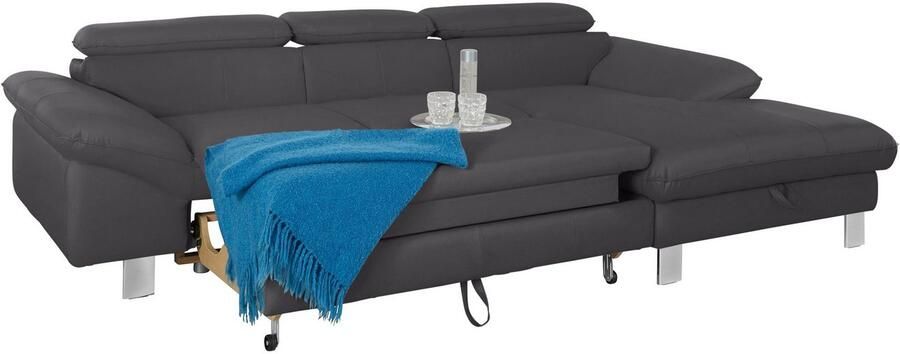 COTTA Hoekbank Driver L-vorm met verstelbaar hoofdeind naar keuze met slaapfunctie & bedkist - Foto 7