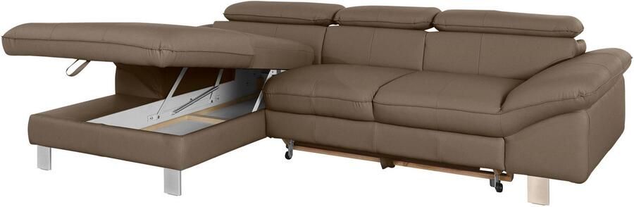 COTTA Hoekbank Driver L-vorm met verstelbaar hoofdeind naar keuze met slaapfunctie & bedkist - Foto 13