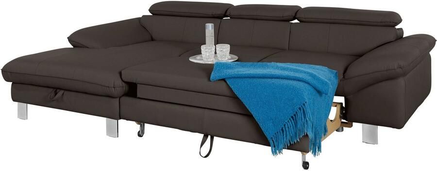 COTTA Hoekbank Driver L-vorm met verstelbaar hoofdeind naar keuze met slaapfunctie & bedkist - Foto 7