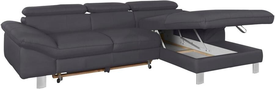 COTTA Hoekbank Driver L-vorm met verstelbaar hoofdeind naar keuze met slaapfunctie & bedkist - Foto 13