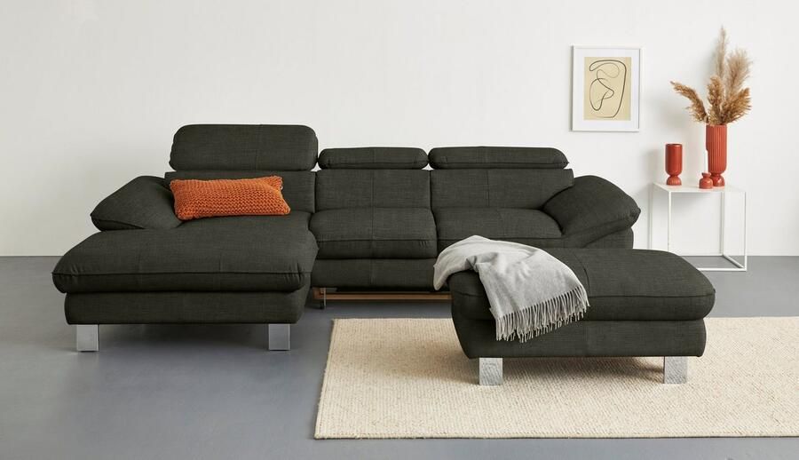 COTTA Hoekbank Driver L-vorm met verstelbaar hoofdeind naar keuze met slaapfunctie & bedkist - Foto 4