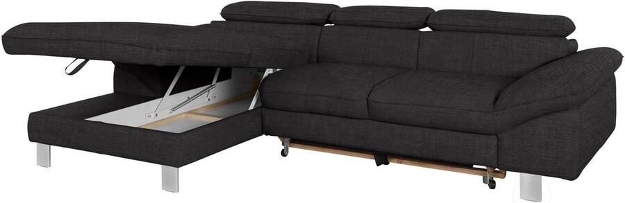 COTTA Hoekbank Driver L-vorm met verstelbaar hoofdeind naar keuze met slaapfunctie & bedkist - Foto 12