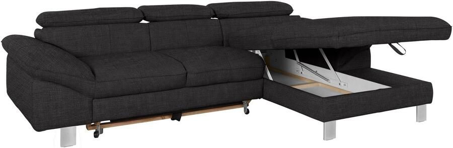 COTTA Hoekbank Driver L-vorm met verstelbaar hoofdeind naar keuze met slaapfunctie & bedkist - Foto 13