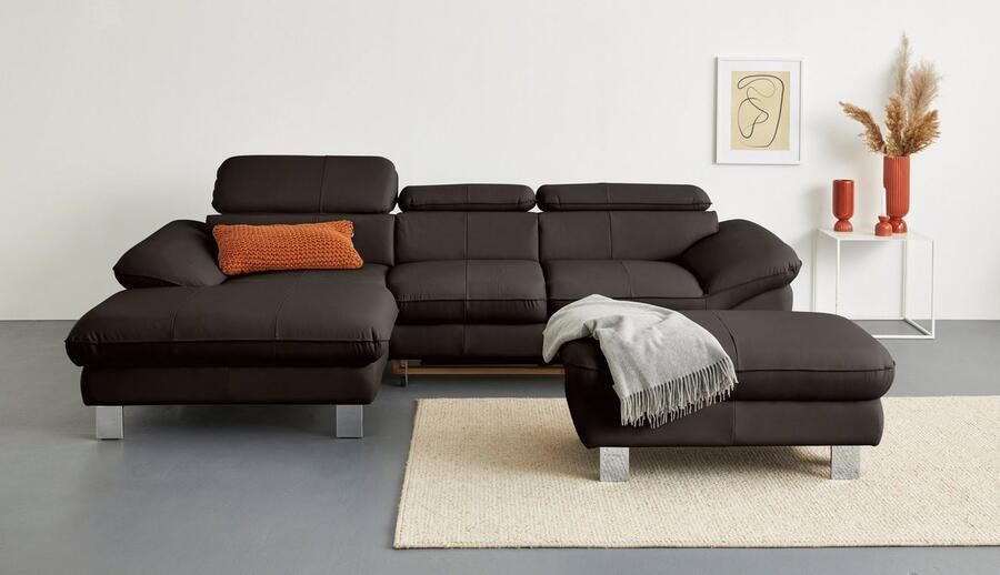 COTTA Hoekbank Driver L-vorm met verstelbaar hoofdeind naar keuze met slaapfunctie & bedkist - Foto 4