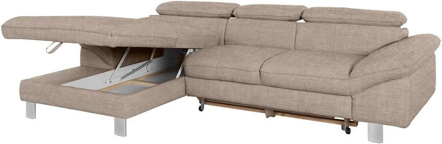 COTTA Hoekbank Driver L-vorm met verstelbaar hoofdeind naar keuze met slaapfunctie & bedkist - Foto 13