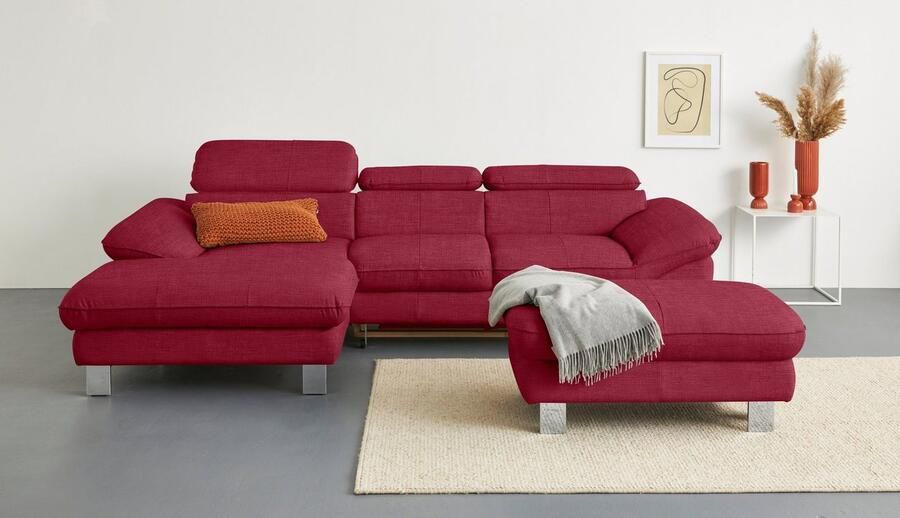 COTTA Hoekbank Driver L-vorm met verstelbaar hoofdeind naar keuze met slaapfunctie & bedkist - Foto 4