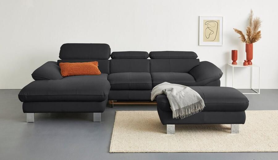 COTTA Hoekbank Driver L-vorm met verstelbaar hoofdeind naar keuze met slaapfunctie & bedkist - Foto 3