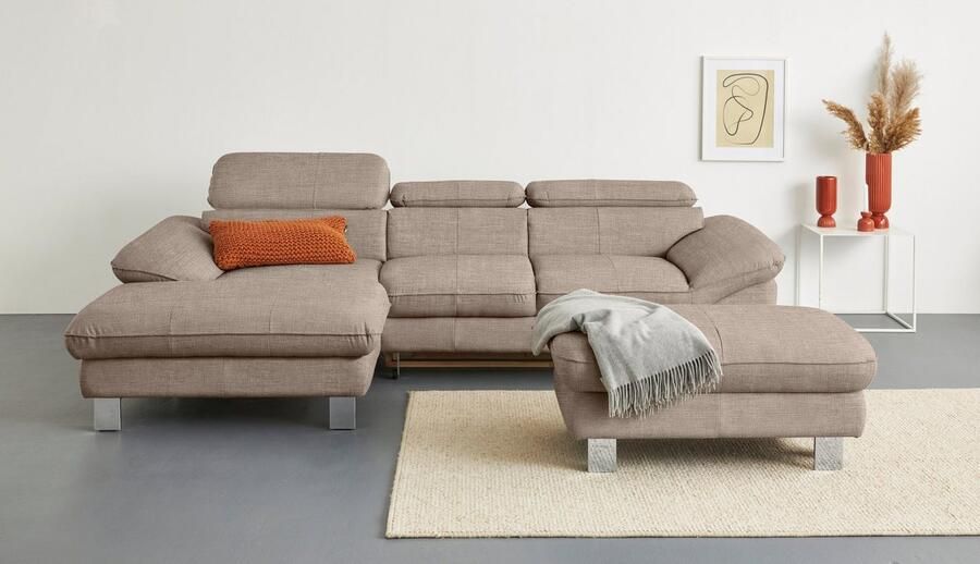 COTTA Hoekbank Driver L-vorm met verstelbaar hoofdeind naar keuze met slaapfunctie & bedkist - Foto 3