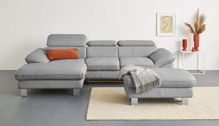 COTTA Hoekbank Driver L-vorm met verstelbaar hoofdeind naar keuze met slaapfunctie & bedkist - Foto 3