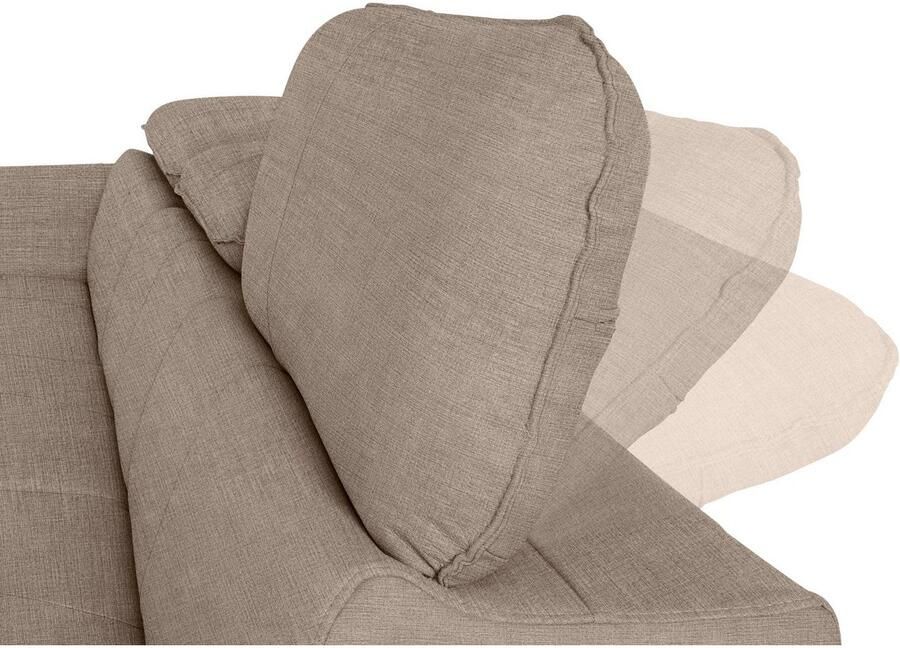 COTTA Hoekbank Driver L-vorm met verstelbaar hoofdeind naar keuze met slaapfunctie & bedkist