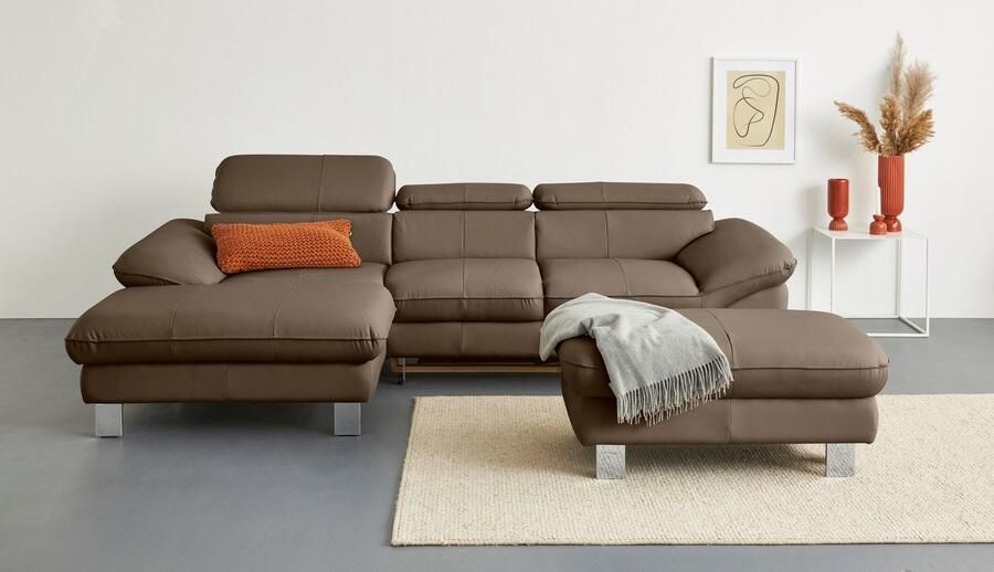 COTTA Hoekbank Driver L-vorm met verstelbaar hoofdeind naar keuze met slaapfunctie & bedkist - Foto 4