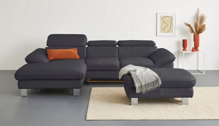 COTTA Hoekbank Driver L-vorm met verstelbaar hoofdeind naar keuze met slaapfunctie & bedkist - Foto 3