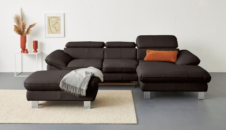 COTTA Hoekbank Driver L-vorm met verstelbaar hoofdeind naar keuze met slaapfunctie & bedkist - Foto 4