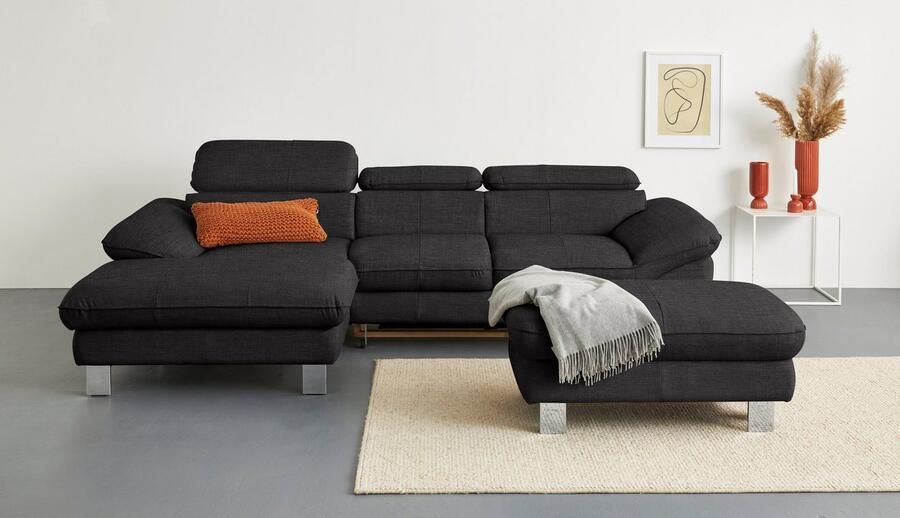 COTTA Hoekbank Driver L-vorm met verstelbaar hoofdeind naar keuze met slaapfunctie & bedkist - Foto 3