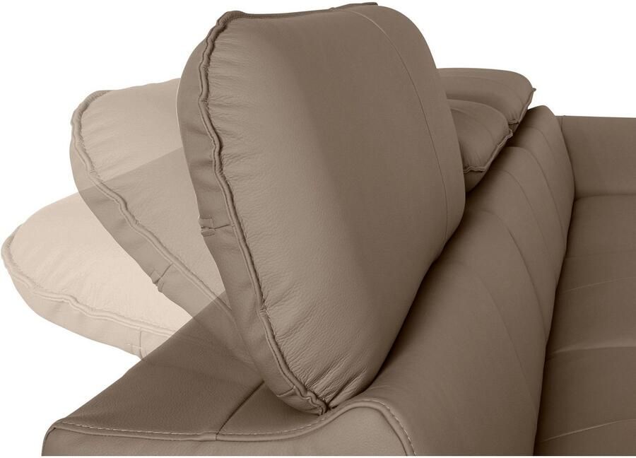 COTTA Hoekbank Driver L-vorm met verstelbaar hoofdeind naar keuze met slaapfunctie & bedkist