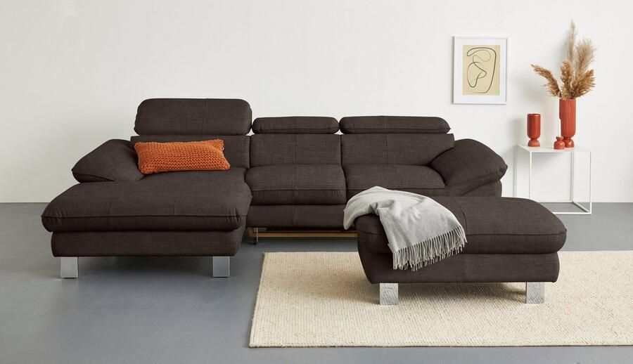 COTTA Hoekbank Driver L-vorm met verstelbaar hoofdeind naar keuze met slaapfunctie & bedkist - Foto 3