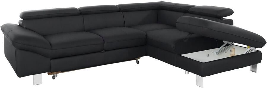 COTTA Hoekbank Driver L-vorm met verstelbaar hoofdeind naar keuze met slaapfunctie & bedkist - Foto 12