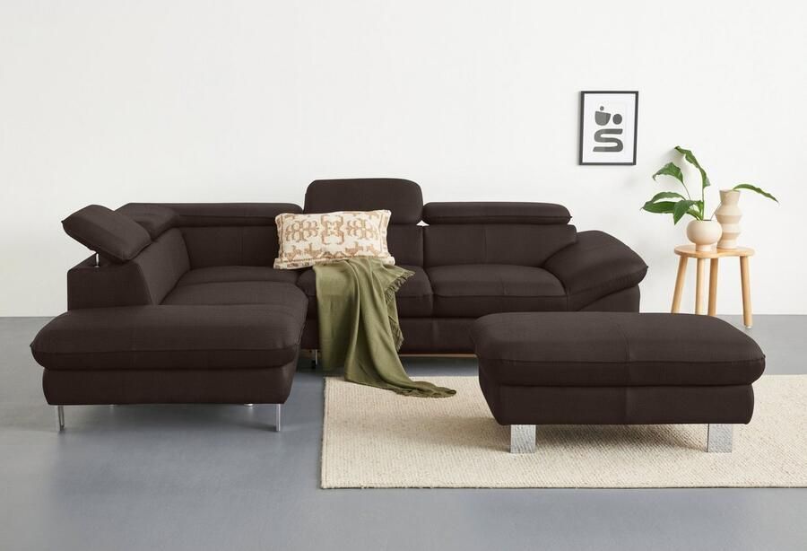 COTTA Hoekbank Driver L-vorm met verstelbaar hoofdeind naar keuze met slaapfunctie & bedkist - Foto 4