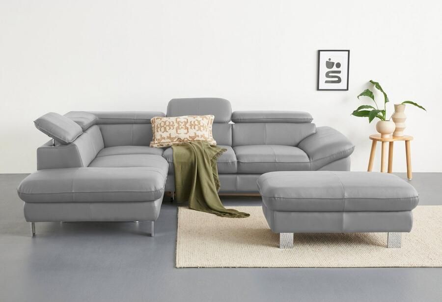 COTTA Hoekbank Driver L-vorm met verstelbaar hoofdeind naar keuze met slaapfunctie & bedkist - Foto 2