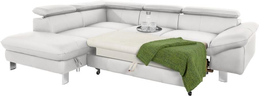 COTTA Hoekbank Driver L-vorm met verstelbaar hoofdeind naar keuze met slaapfunctie & bedkist - Foto 10