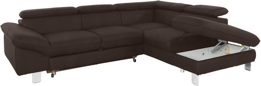 COTTA Hoekbank Driver L-vorm met verstelbaar hoofdeind naar keuze met slaapfunctie & bedkist - Foto 12