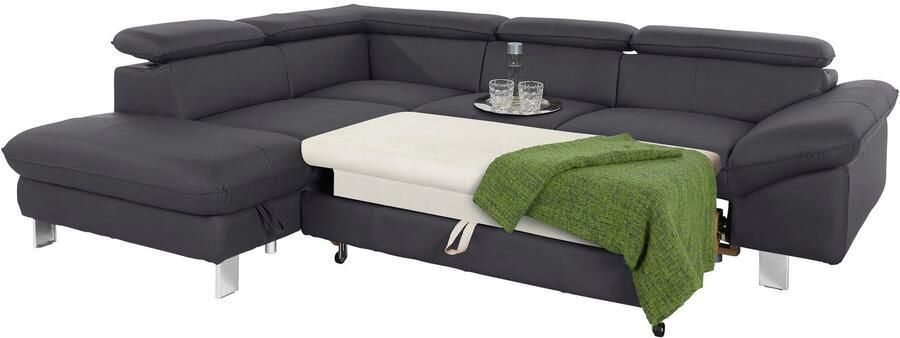 COTTA Hoekbank Driver L-vorm met verstelbaar hoofdeind naar keuze met slaapfunctie & bedkist - Foto 9