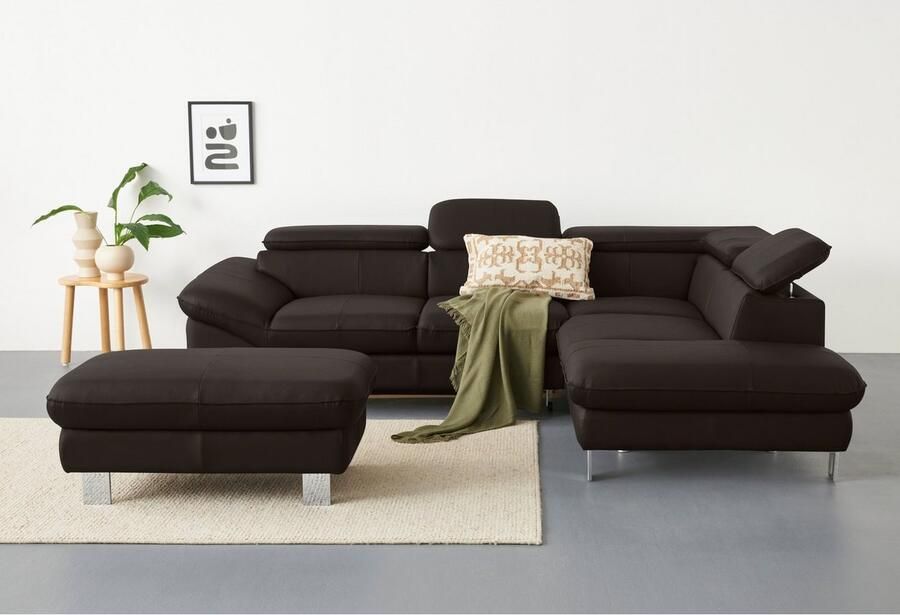 COTTA Hoekbank Driver L-vorm met verstelbaar hoofdeind naar keuze met slaapfunctie & bedkist - Foto 2