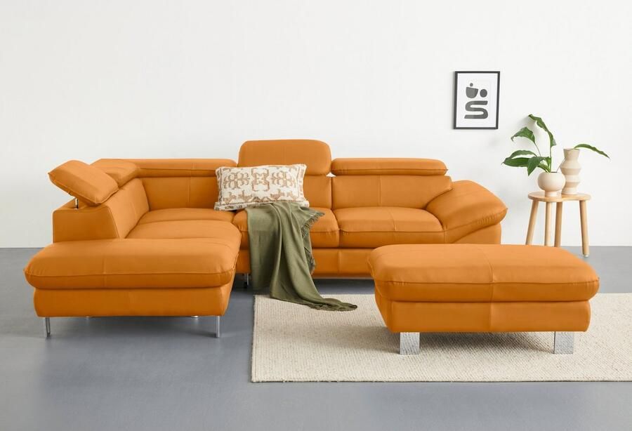 COTTA Hoekbank Driver L-vorm met verstelbaar hoofdeind naar keuze met slaapfunctie & bedkist - Foto 4