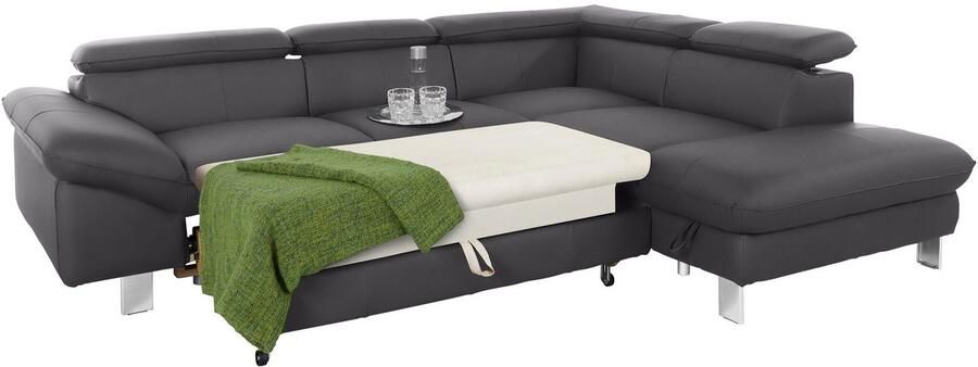 COTTA Hoekbank Driver L-vorm met verstelbaar hoofdeind naar keuze met slaapfunctie & bedkist - Foto 9