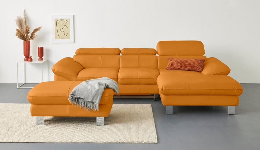 COTTA Hoekbank Driver L-vorm met verstelbaar hoofdeind naar keuze met slaapfunctie & bedkist - Foto 4