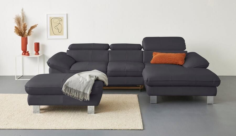 COTTA Hoekbank Driver L-vorm met verstelbaar hoofdeind naar keuze met slaapfunctie & bedkist - Foto 4