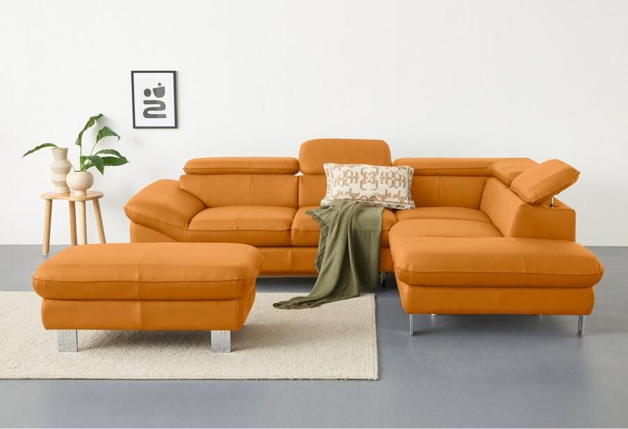 COTTA Hoekbank Driver L-vorm met verstelbaar hoofdeind naar keuze met slaapfunctie & bedkist - Foto 4