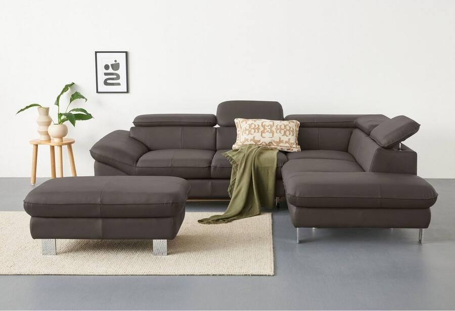 COTTA Hoekbank Driver L-vorm met verstelbaar hoofdeind naar keuze met slaapfunctie & bedkist - Foto 2