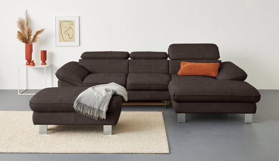 COTTA Hoekbank Driver L-vorm met verstelbaar hoofdeind naar keuze met slaapfunctie & bedkist - Foto 4