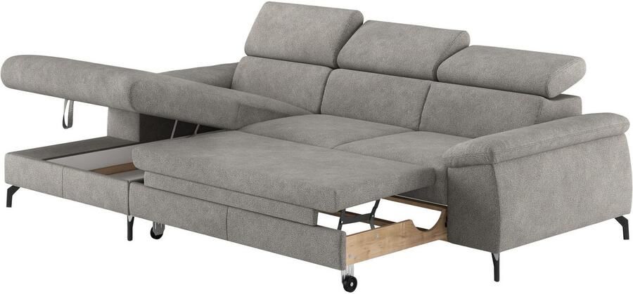 COTTA Hoekbank Kitty L-vorm met verstelbaar hoofdeind naar keuze met slaapfunctie & bedkist - Foto 2