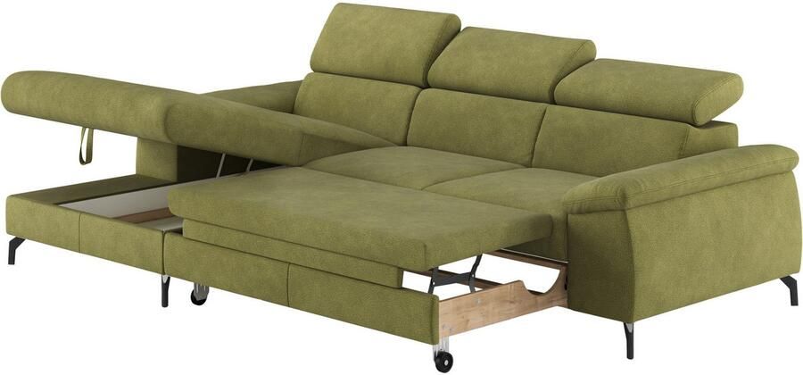 COTTA Hoekbank Kitty L-vorm met verstelbaar hoofdeind naar keuze met slaapfunctie & bedkist - Foto 2