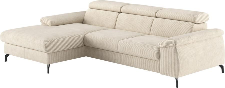 COTTA Hoekbank Kitty L-vorm met verstelbaar hoofdeind naar keuze met slaapfunctie & bedkist - Foto 3