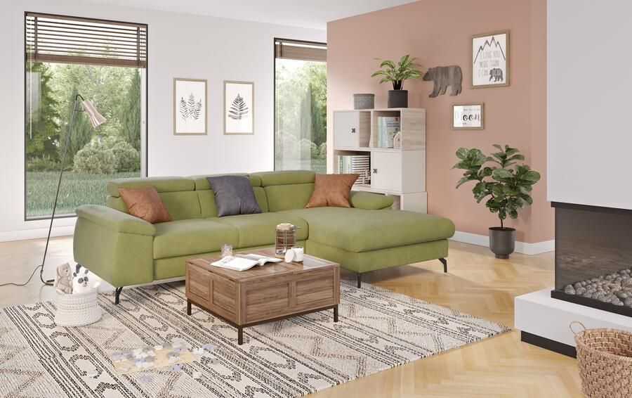 COTTA Hoekbank Kitty L-vorm met verstelbaar hoofdeind naar keuze met slaapfunctie & bedkist - Foto 4