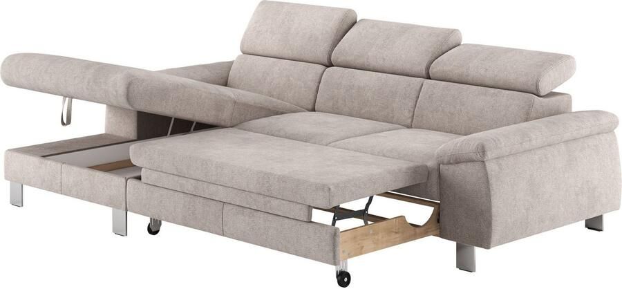 COTTA Hoekbank Komaris L-vorm met hoofdeindeverstelling keuze met bedfunctie bedlade & verlichting - Foto 4