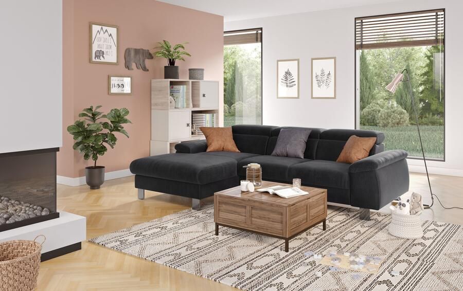 COTTA Hoekbank Komaris L-vorm met hoofdeindeverstelling keuze met bedfunctie bedlade & verlichting - Foto 6