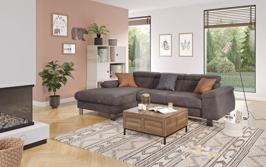 COTTA Hoekbank Komaris L-vorm met hoofdeindeverstelling keuze met bedfunctie bedlade & verlichting - Foto 6