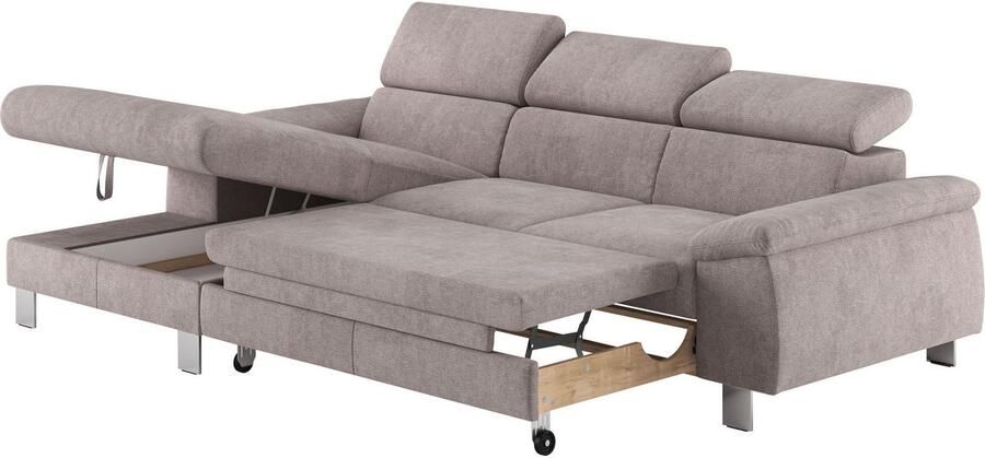 COTTA Hoekbank Komaris L-vorm met hoofdeindeverstelling keuze met bedfunctie bedlade & verlichting - Foto 3
