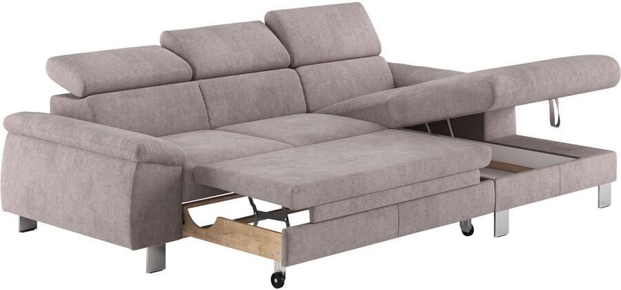 COTTA Hoekbank Komaris L-vorm met hoofdeindeverstelling keuze met bedfunctie bedlade & verlichting - Foto 4