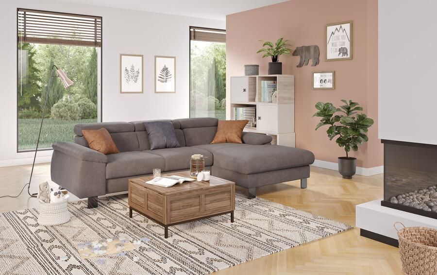 COTTA Hoekbank Komaris L-vorm met hoofdeindeverstelling keuze met bedfunctie bedlade & verlichting - Foto 5