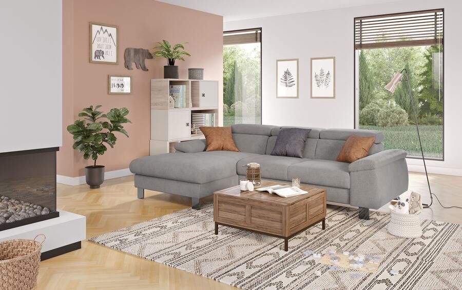 COTTA Hoekbank Komaris L-vorm met hoofdeindeverstelling keuze met bedfunctie bedlade & verlichting - Foto 5