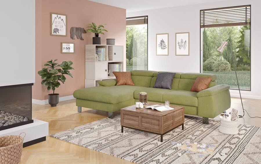 COTTA Hoekbank Komaris L-vorm met hoofdeindeverstelling keuze met bedfunctie bedlade & verlichting - Foto 5