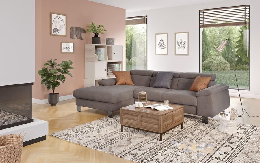 COTTA Hoekbank Komaris L-vorm met hoofdeindeverstelling keuze met bedfunctie bedlade & verlichting - Foto 4