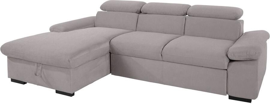 COTTA Hoekbank Lola L-vorm met hoofdeinde-functie & poef keuze met bedfunctie bedlade & armleuningverstelling (set) - Foto 10