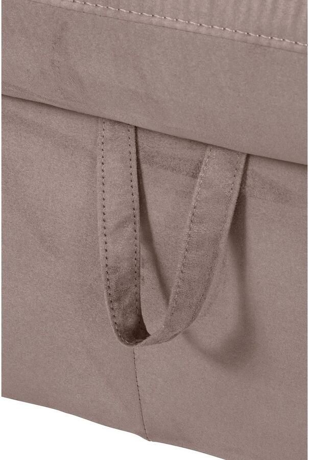 COTTA Hoekbank Lola L-vorm met hoofdeinde-functie & poef keuze met bedfunctie bedlade & armleuningverstelling (set) - Foto 4