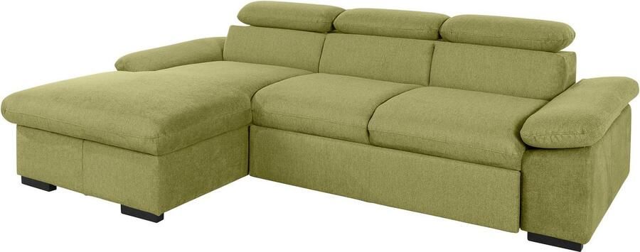 COTTA Hoekbank Lola L-vorm met hoofdeinde-functie & poef keuze met bedfunctie bedlade & armleuningverstelling (set) - Foto 6